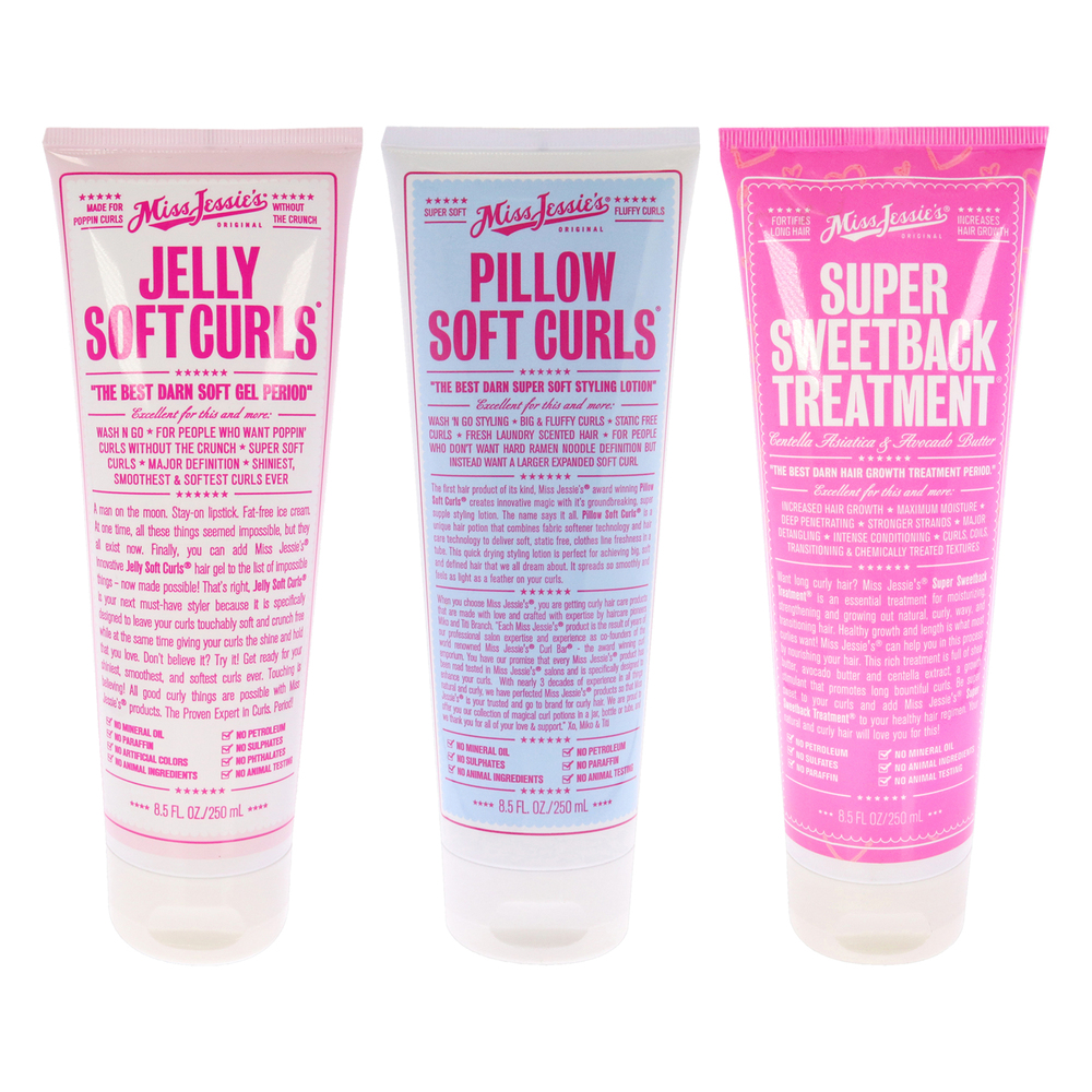 Jelly Soft Curl-Pillow Soft Curls&Super Sweetback Treatment- Miss Jessies 3Pckit
